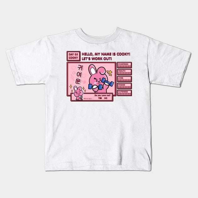 BT21-Cooky Game Style Kids T-Shirt by Innsmouth